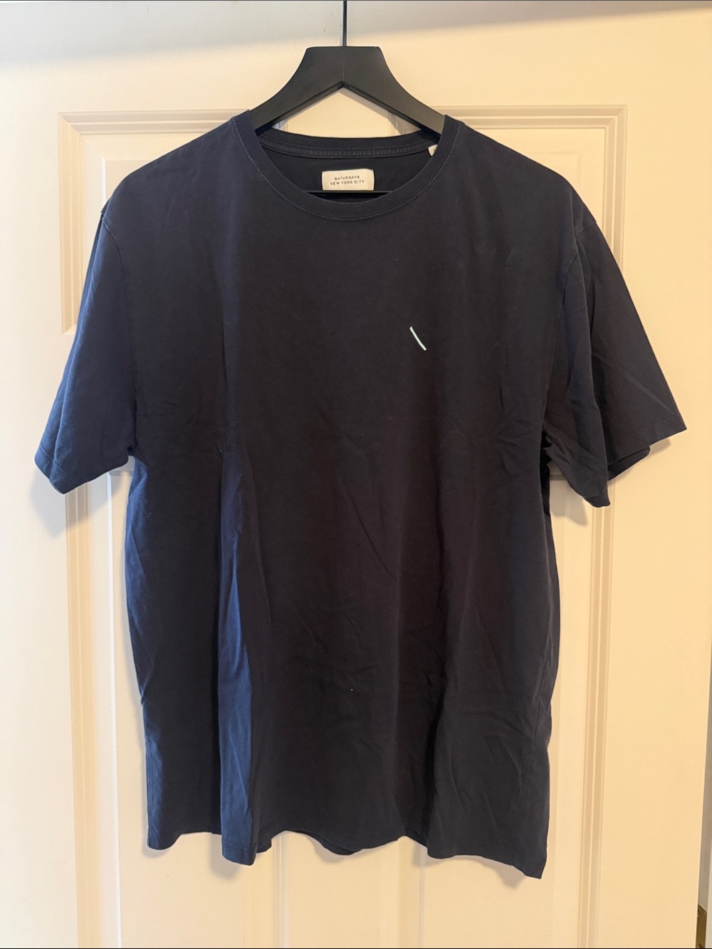 Saturdays New York City Navy Short Sleeve Crew Tee